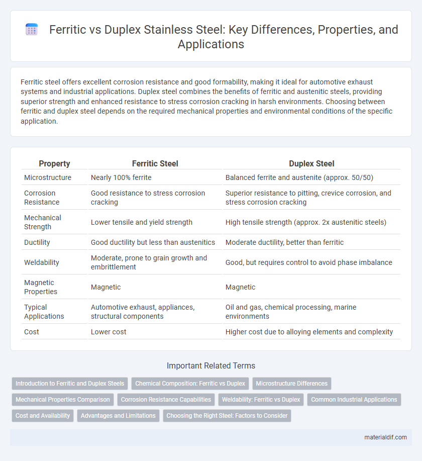 Ferritic vs Duplex Stainless Steel: Key Differences, Properties, and Applications