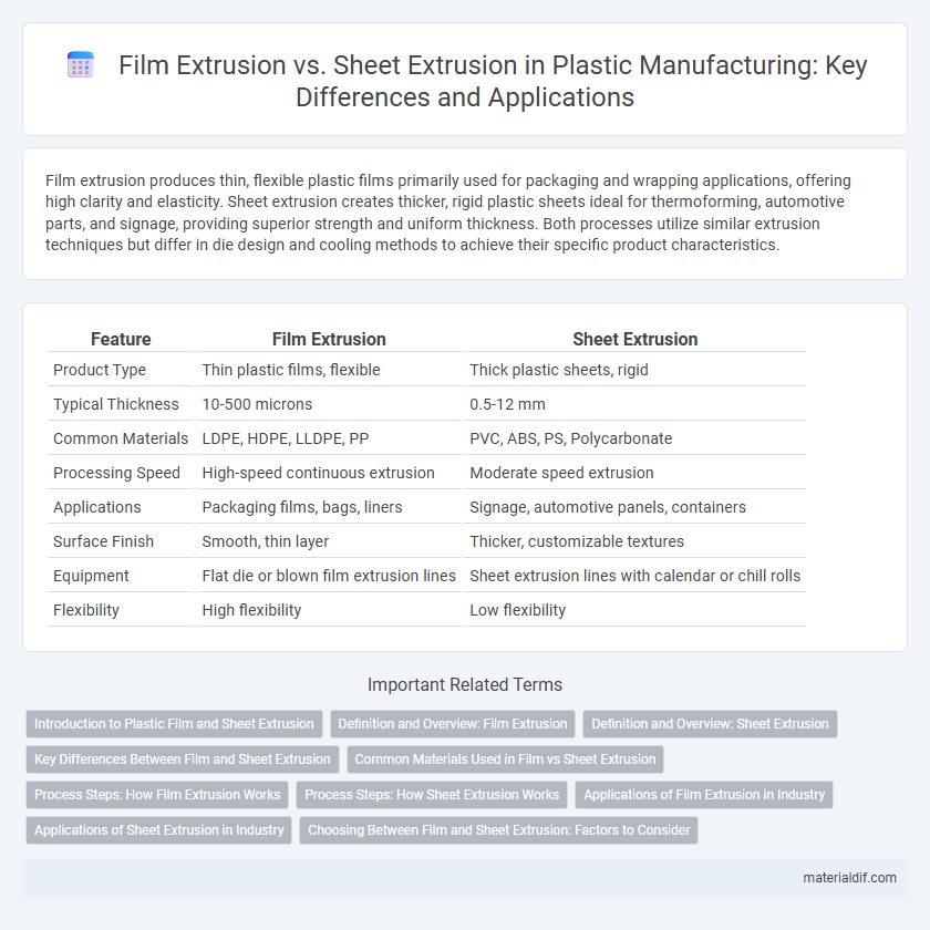 Film Extrusion vs. Sheet Extrusion in Plastic Manufacturing: Key Differences and Applications