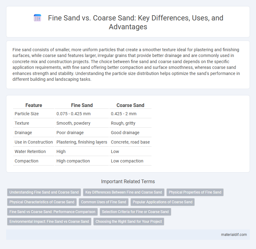 Fine Sand vs. Coarse Sand: Key Differences, Uses, and Advantages