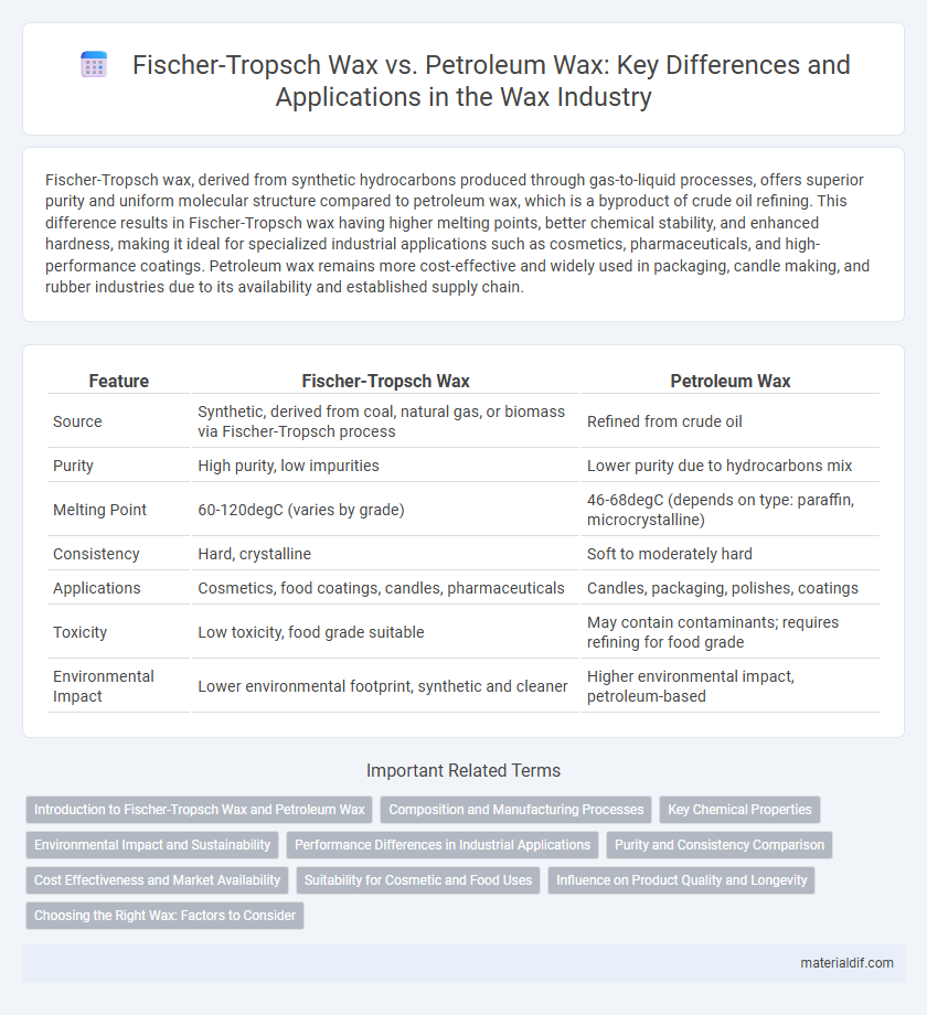 Fischer-Tropsch Wax vs. Petroleum Wax: Key Differences and Applications in the Wax Industry