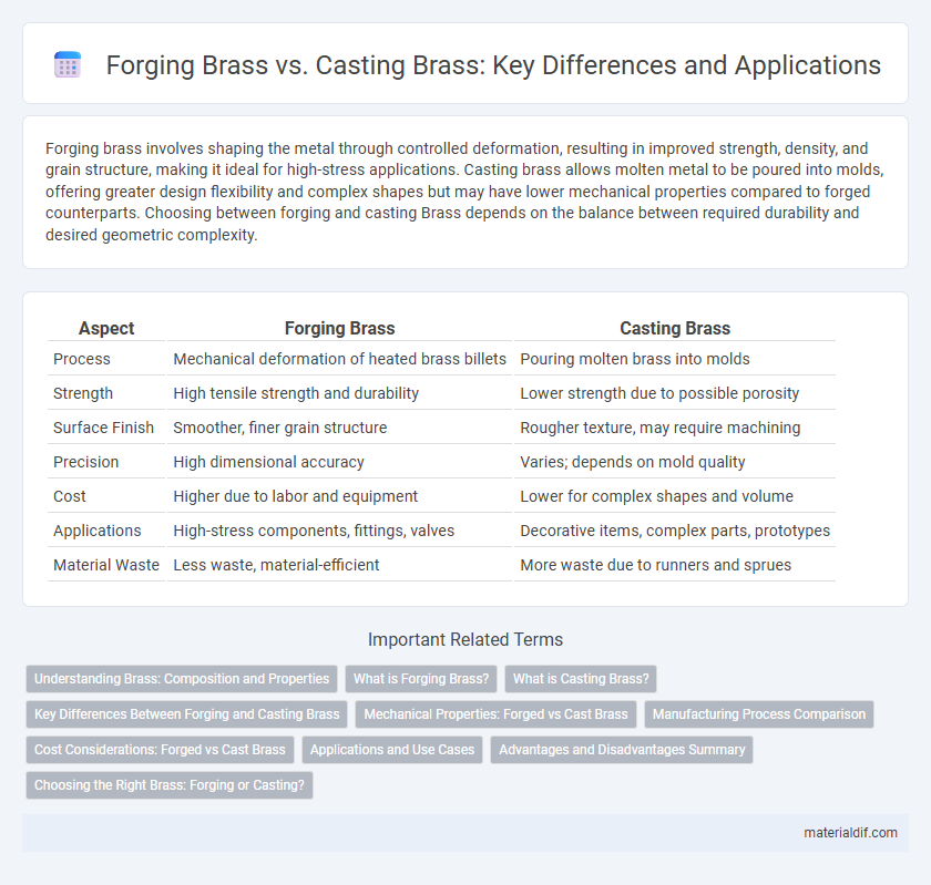 Forging Brass vs. Casting Brass: Key Differences and Applications