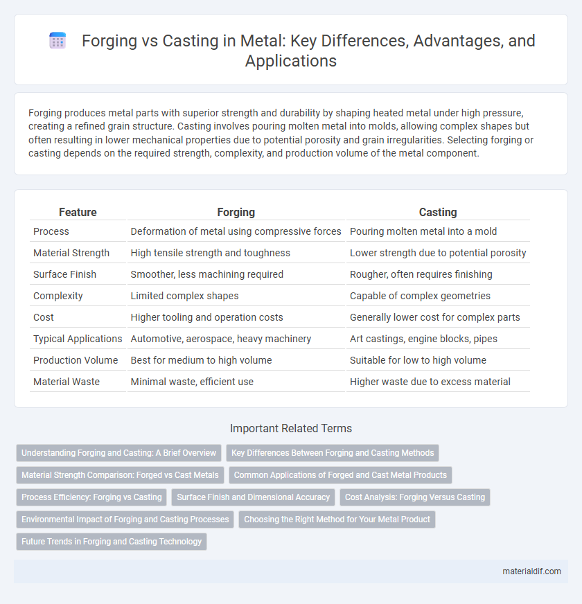 Forging vs Casting in Metal: Key Differences, Advantages, and Applications