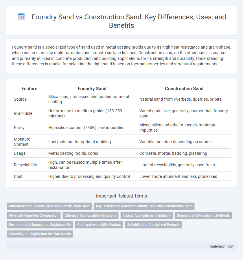 Foundry Sand vs Construction Sand: Key Differences, Uses, and Benefits