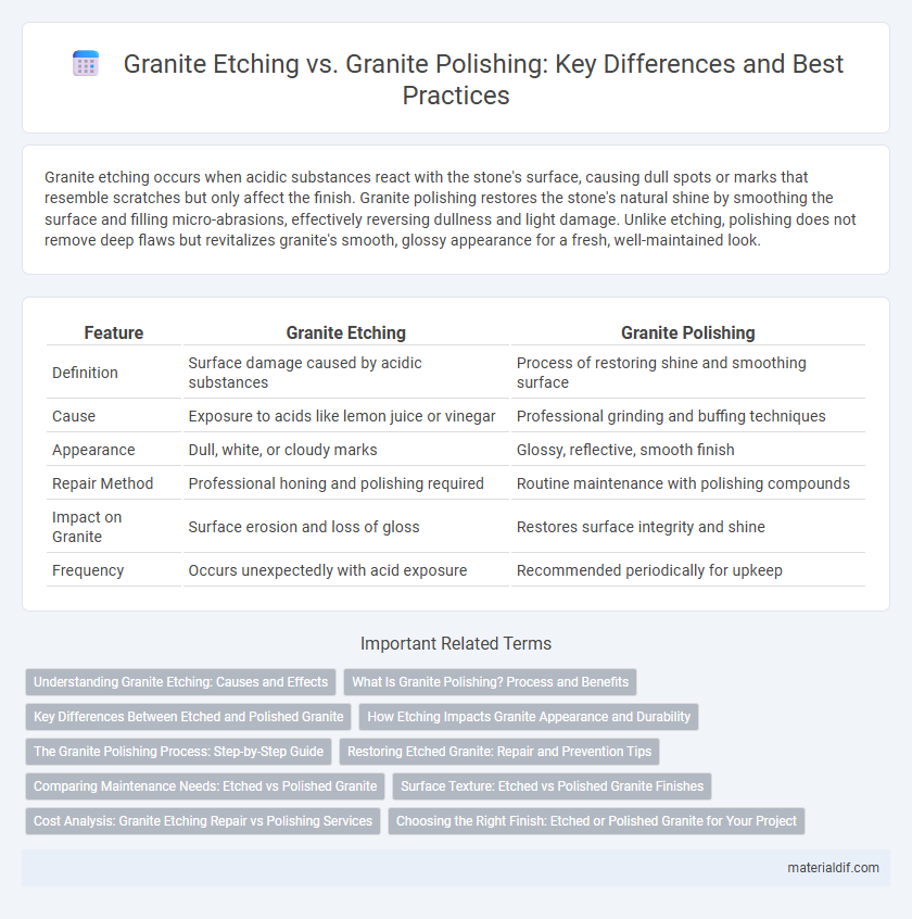 Granite Etching vs. Granite Polishing: Key Differences and Best Practices