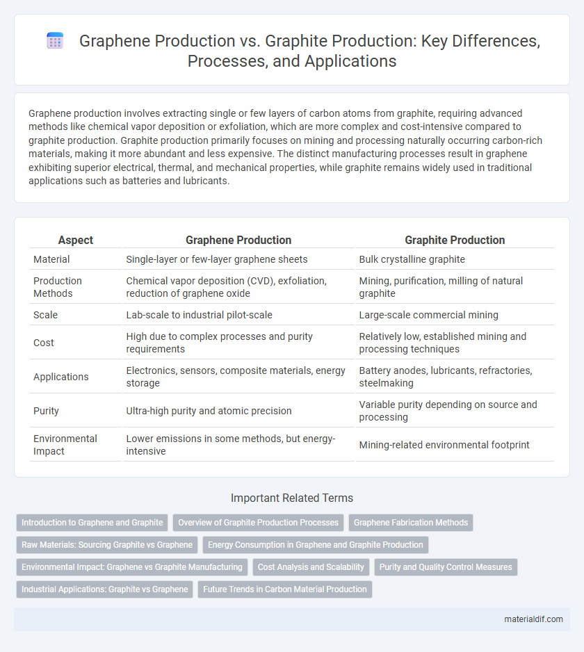 Graphene Production vs. Graphite Production: Key Differences, Processes, and Applications