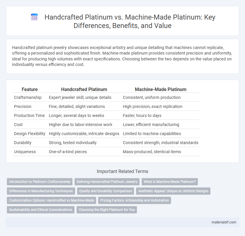 Handcrafted Platinum vs. Machine-Made Platinum: Key Differences, Benefits, and Value