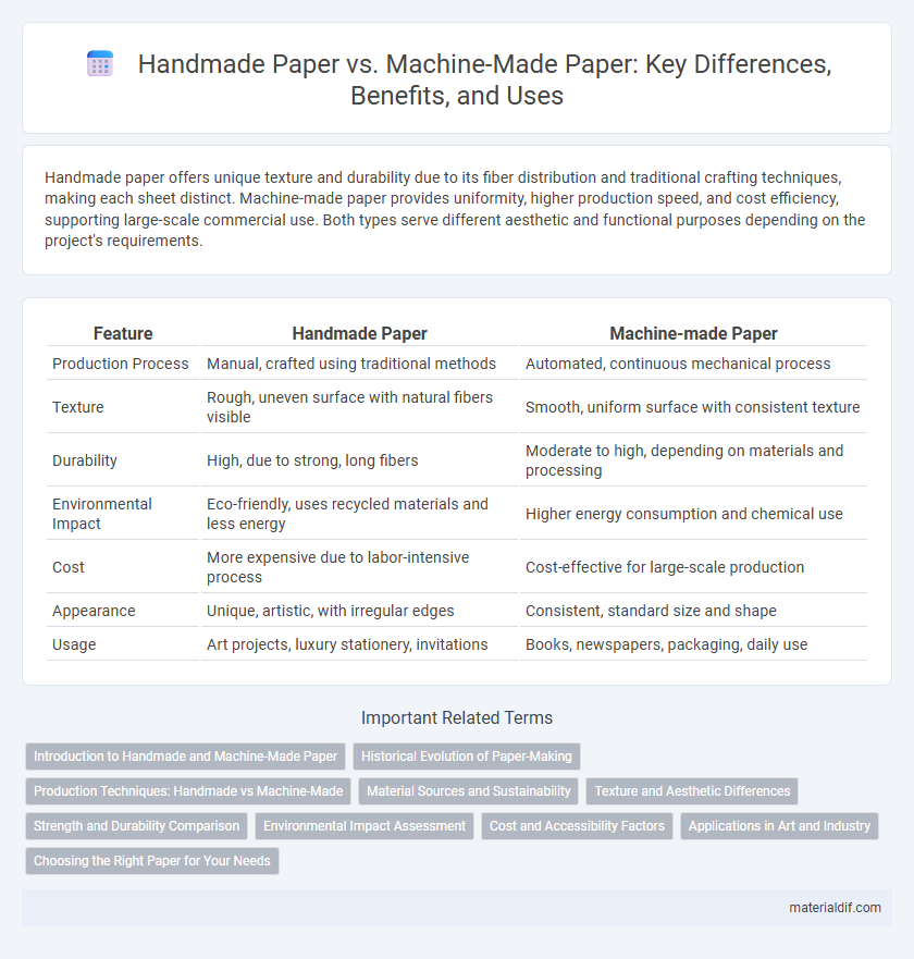 Handmade Paper vs. Machine-Made Paper: Key Differences, Benefits, and Uses