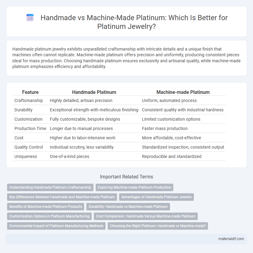 Handmade vs Machine-Made Platinum: Which Is Better for Platinum Jewelry?