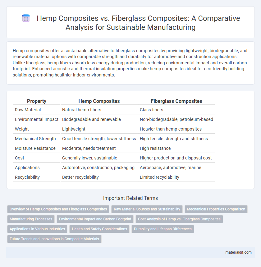 Hemp Composites vs. Fiberglass Composites: A Comparative Analysis for Sustainable Manufacturing