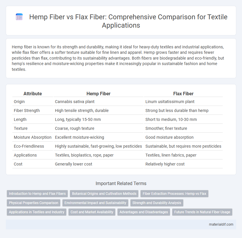 Hemp Fiber vs Flax Fiber: Comprehensive Comparison for Textile Applications