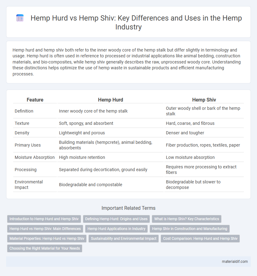 Hemp Hurd vs Hemp Shiv: Key Differences and Uses in the Hemp Industry