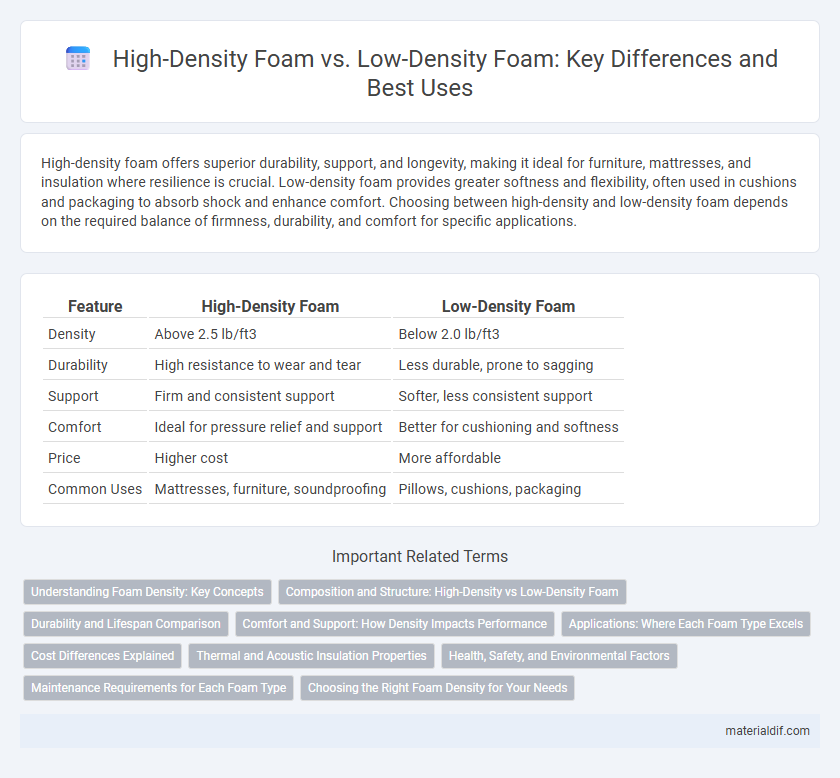 High-Density Foam vs. Low-Density Foam: Key Differences and Best Uses