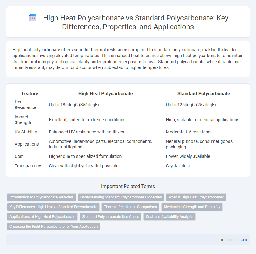 High Heat Polycarbonate vs Standard Polycarbonate: Key Differences, Properties, and Applications