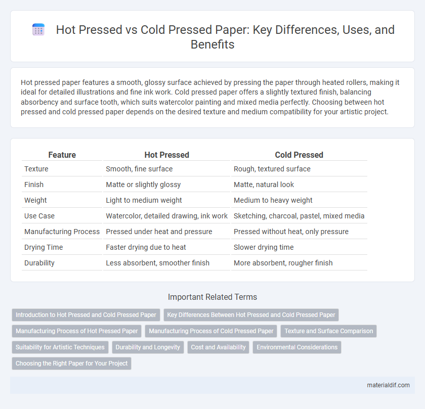 Hot Pressed vs Cold Pressed Paper: Key Differences, Uses, and Benefits
