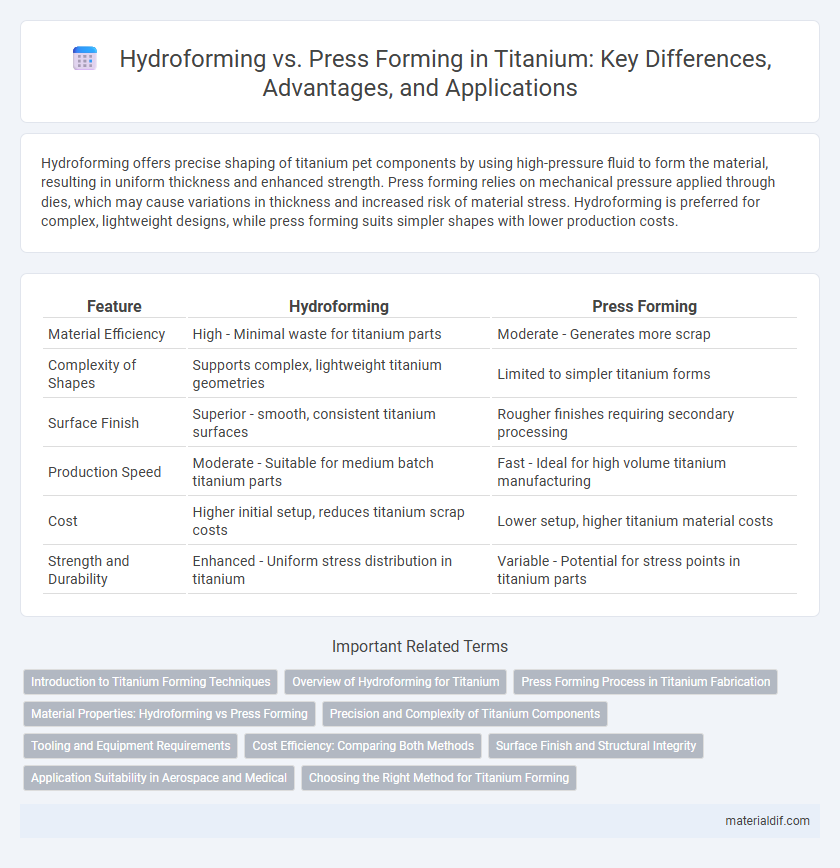 Hydroforming vs. Press Forming in Titanium: Key Differences, Advantages, and Applications