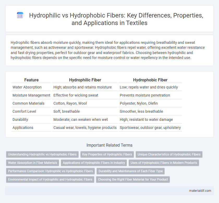 Hydrophilic vs Hydrophobic Fibers: Key Differences, Properties, and Applications in Textiles