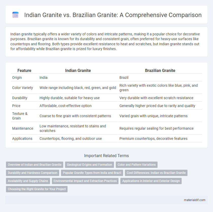 Indian Granite vs. Brazilian Granite: A Comprehensive Comparison