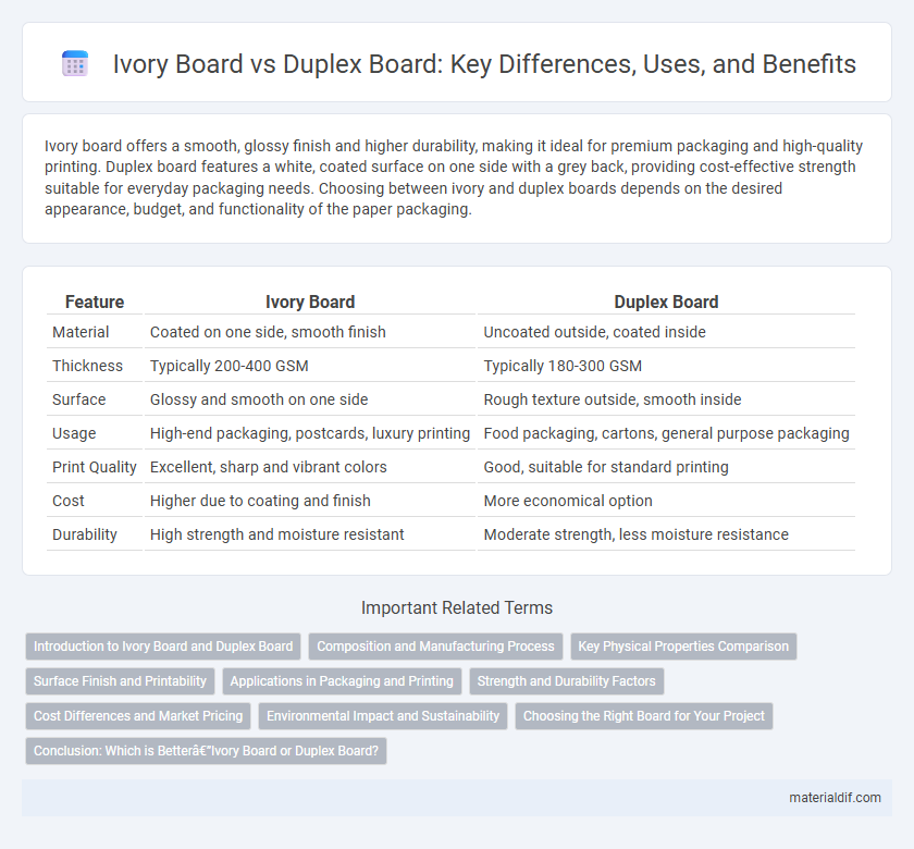 Ivory Board vs Duplex Board: Key Differences, Uses, and Benefits