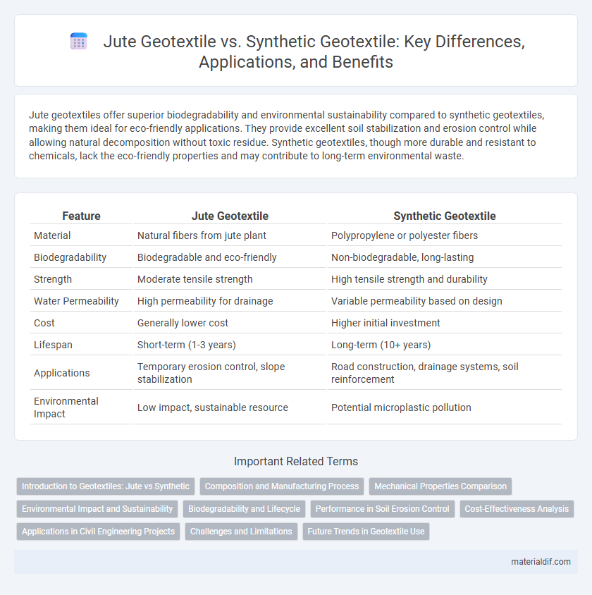 Jute Geotextile vs. Synthetic Geotextile: Key Differences, Applications, and Benefits