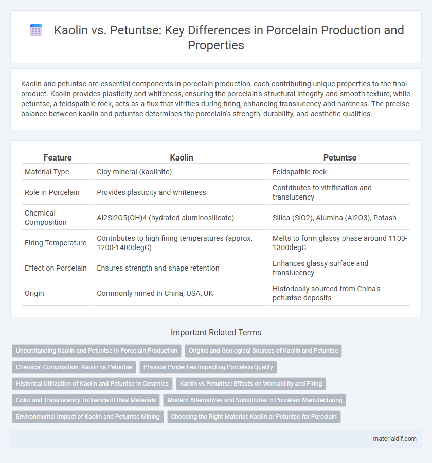 Kaolin vs. Petuntse: Key Differences in Porcelain Production and Properties