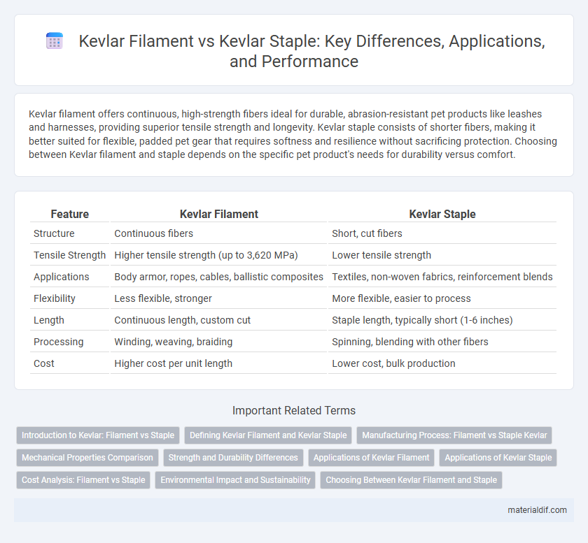 Kevlar Filament vs Kevlar Staple: Key Differences, Applications, and Performance
