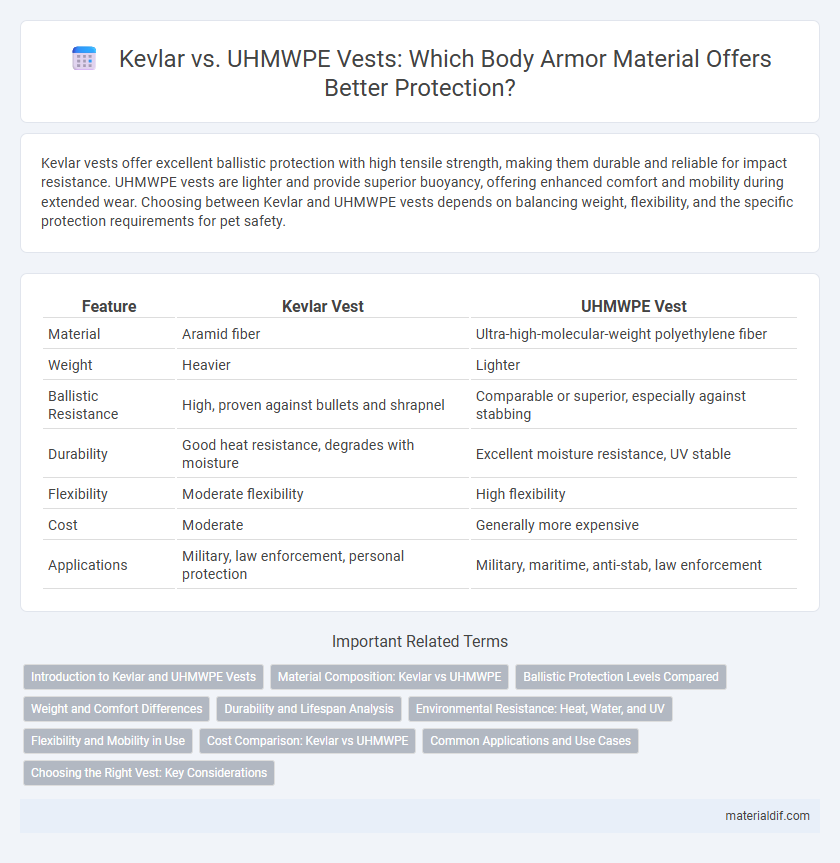 Kevlar vs. UHMWPE Vests: Which Body Armor Material Offers Better Protection?
