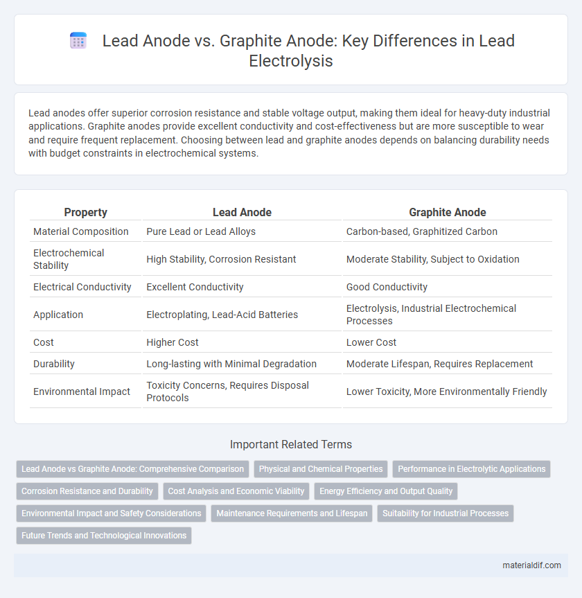 Lead Anode vs. Graphite Anode: Key Differences in Lead Electrolysis