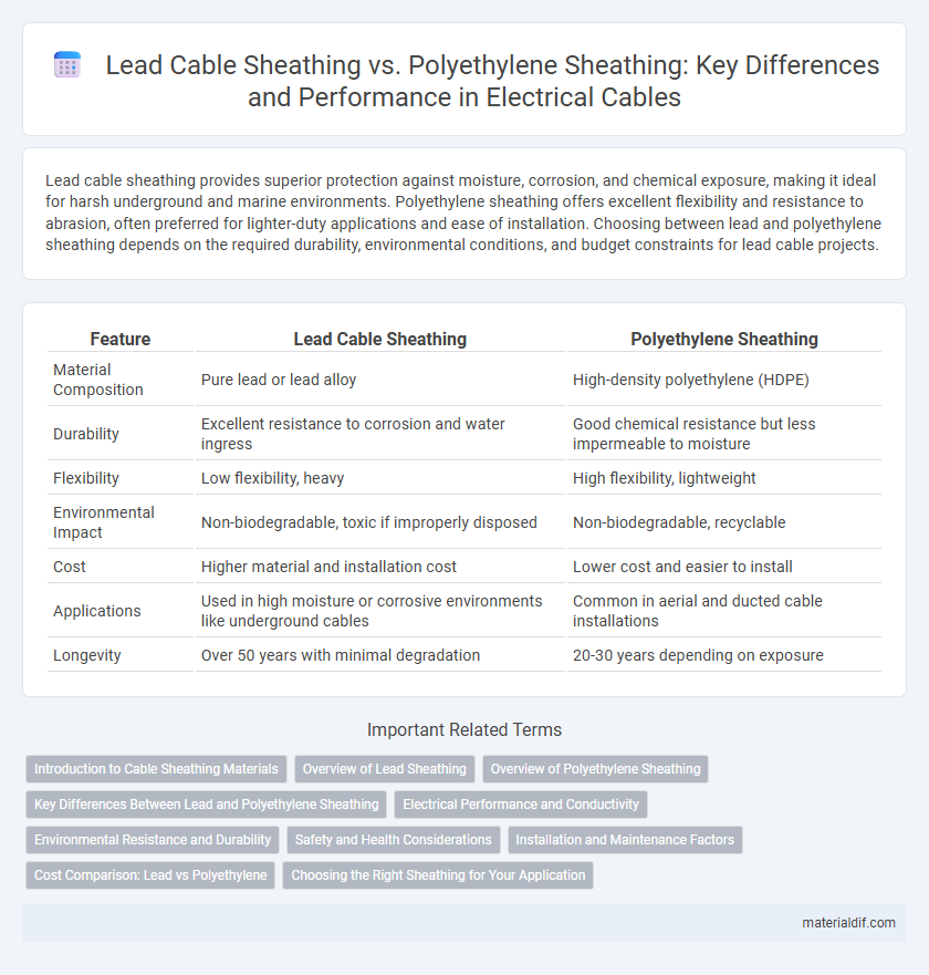 Lead Cable Sheathing vs. Polyethylene Sheathing: Key Differences and Performance in Electrical Cables