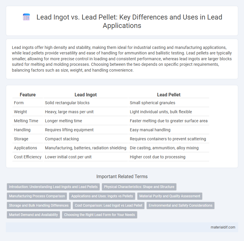 Lead Ingot vs. Lead Pellet: Key Differences and Uses in Lead Applications
