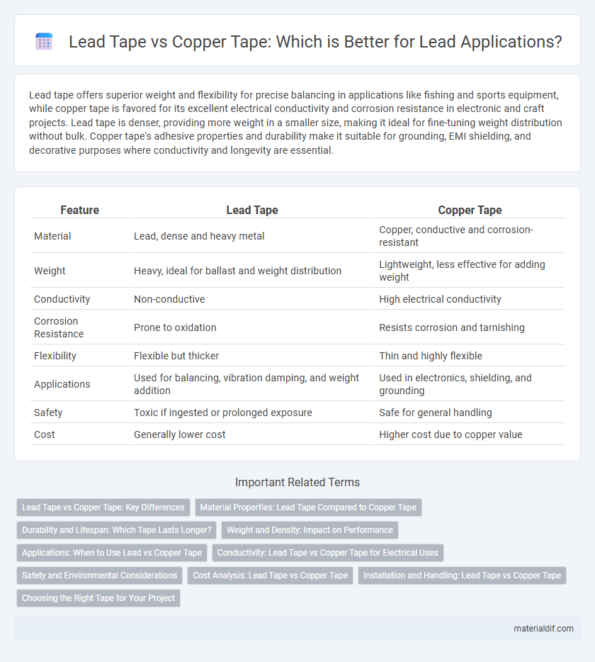 Lead Tape vs Copper Tape: Which is Better for Lead Applications?