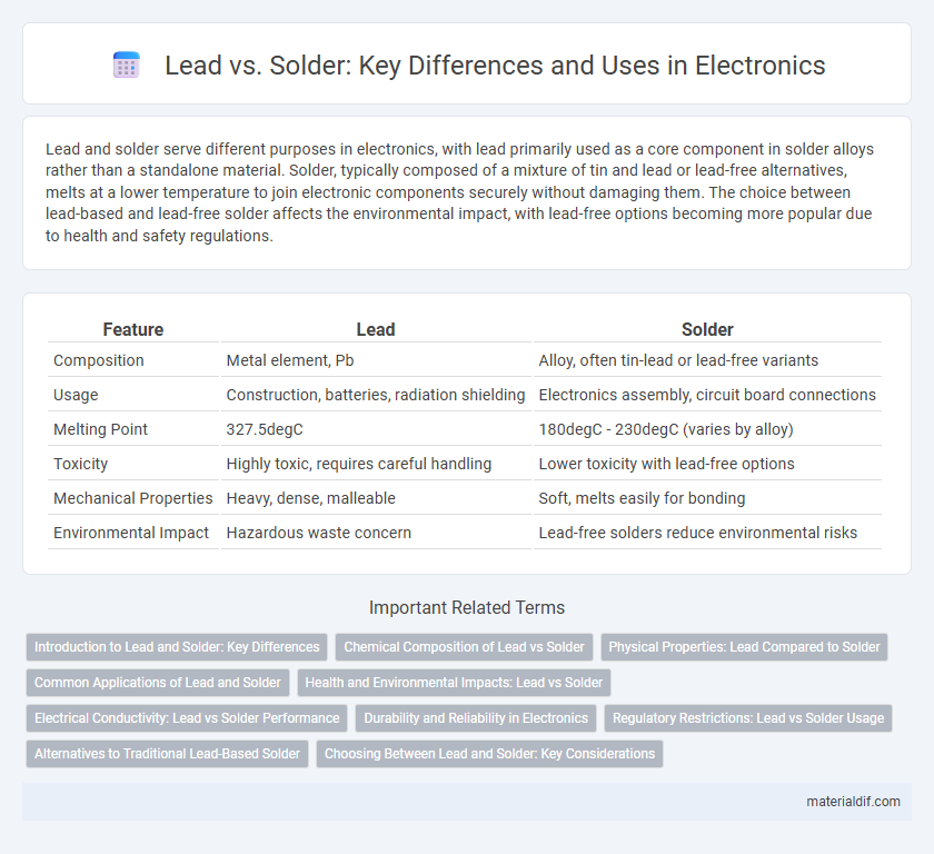 Lead vs. Solder: Key Differences and Uses in Electronics