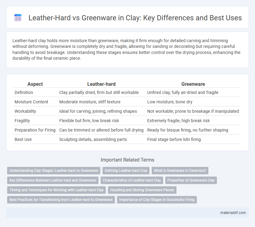 Leather-Hard vs Greenware in Clay: Key Differences and Best Uses