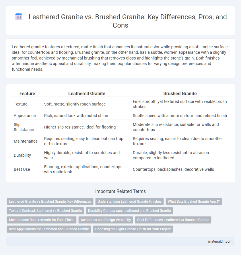 Leathered Granite vs. Brushed Granite: Key Differences, Pros, and Cons