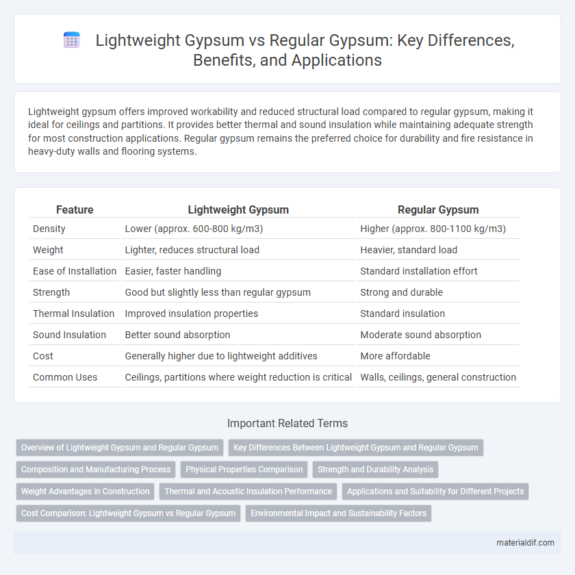 Lightweight Gypsum vs Regular Gypsum: Key Differences, Benefits, and Applications