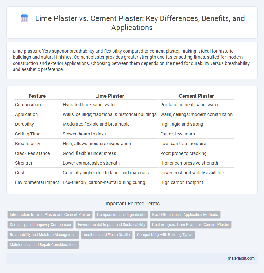 Lime Plaster vs. Cement Plaster: Key Differences, Benefits, and Applications