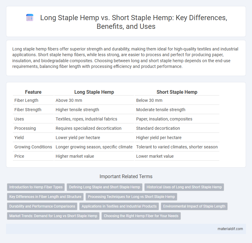 Long Staple Hemp vs. Short Staple Hemp: Key Differences, Benefits, and Uses