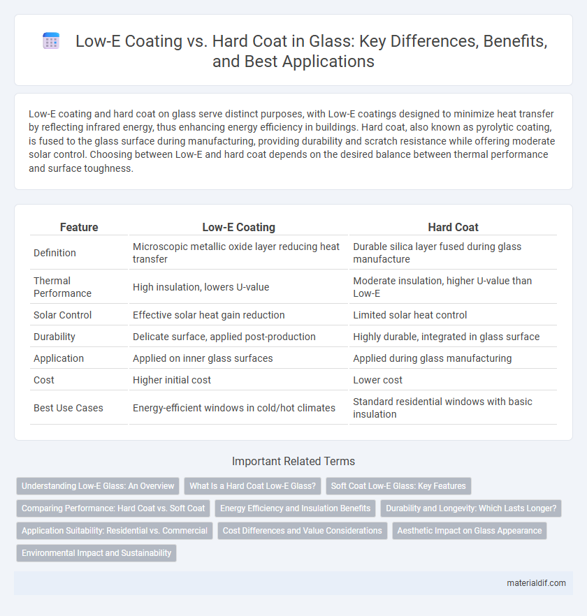 Low-E Coating vs. Hard Coat in Glass: Key Differences, Benefits, and Best Applications