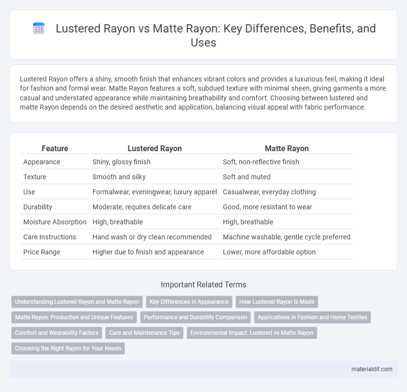 Lustered Rayon vs Matte Rayon: Key Differences, Benefits, and Uses