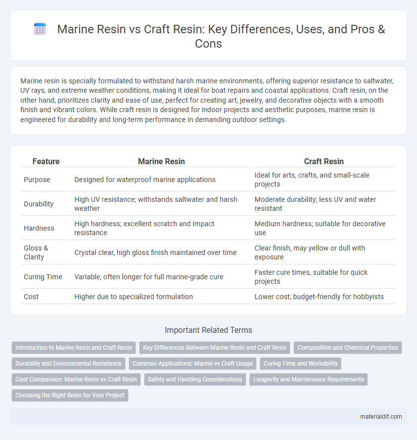 Marine Resin vs Craft Resin: Key Differences, Uses, and Pros & Cons