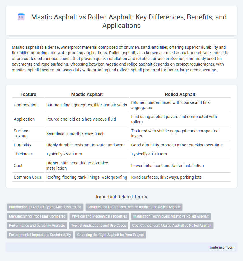 Mastic Asphalt vs Rolled Asphalt: Key Differences, Benefits, and Applications