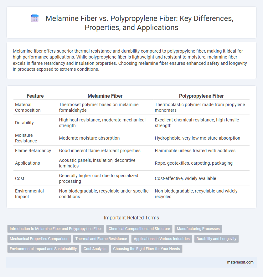 Melamine Fiber vs. Polypropylene Fiber: Key Differences, Properties, and Applications