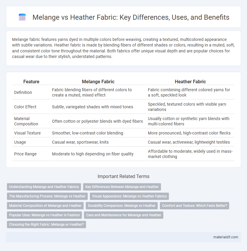 Melange vs Heather Fabric: Key Differences, Uses, and Benefits