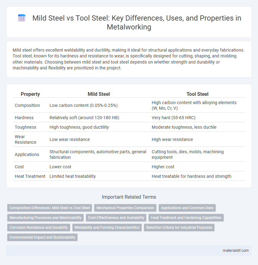 Mild Steel vs Tool Steel: Key Differences, Uses, and Properties in Metalworking