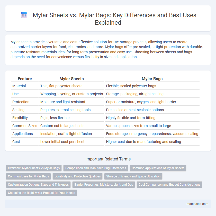 Mylar Sheets vs. Mylar Bags: Key Differences and Best Uses Explained