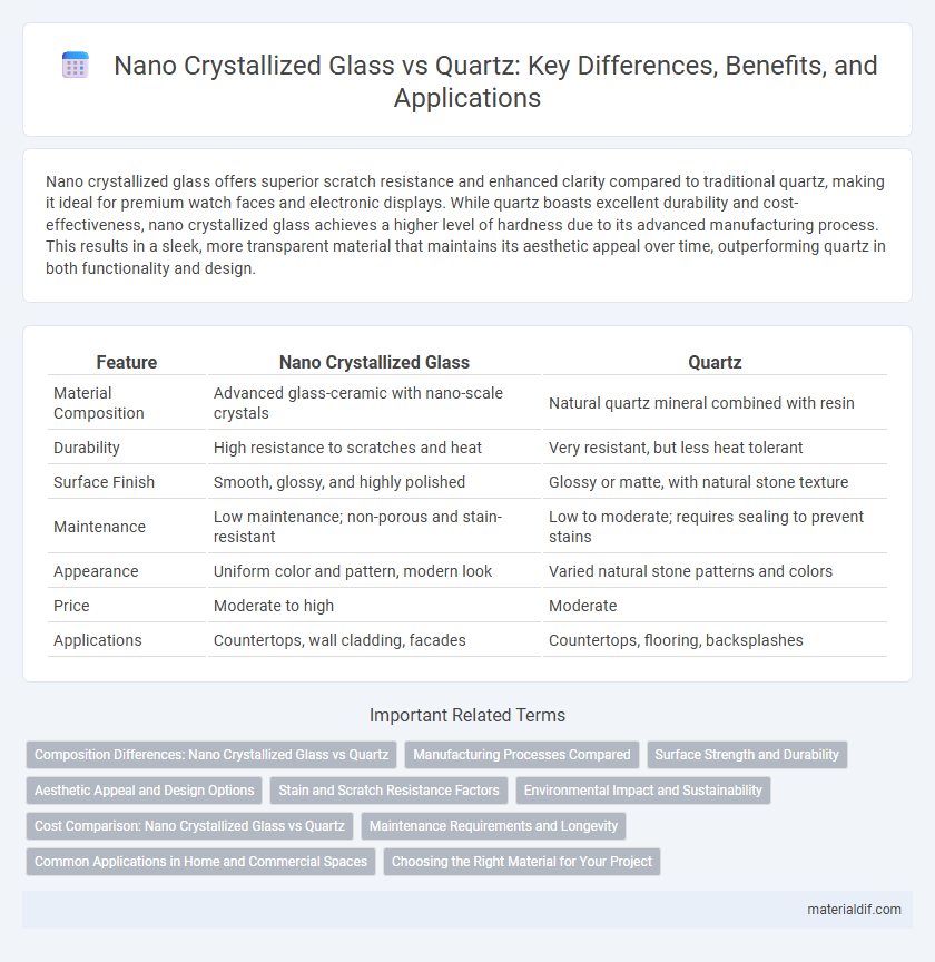 Nano Crystallized Glass vs Quartz: Key Differences, Benefits, and Applications