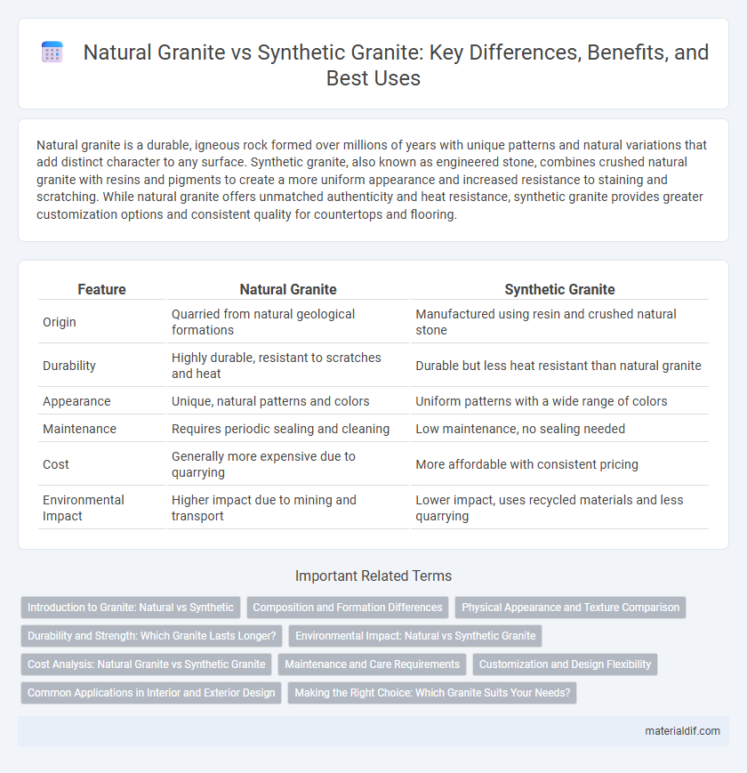 Natural Granite vs Synthetic Granite: Key Differences, Benefits, and Best Uses