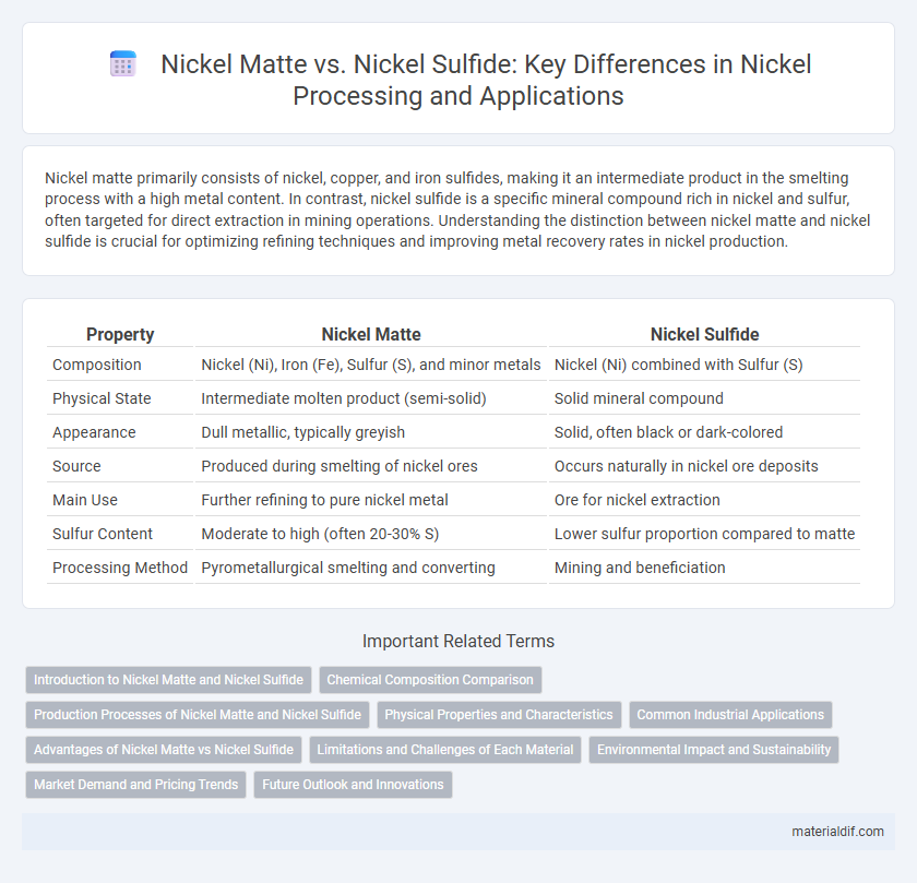Nickel Matte vs. Nickel Sulfide: Key Differences in Nickel Processing and Applications