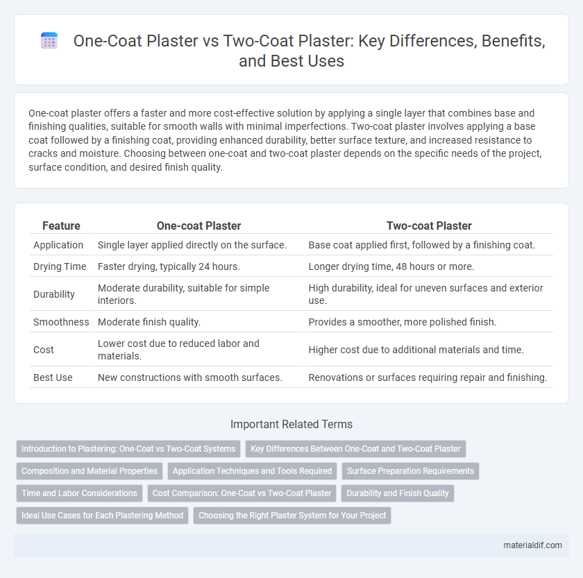 One-Coat Plaster vs Two-Coat Plaster: Key Differences, Benefits, and Best Uses