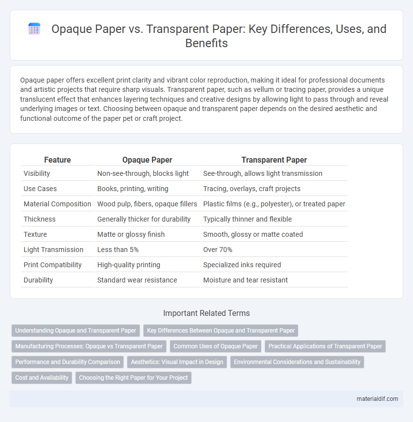 Opaque Paper vs. Transparent Paper: Key Differences, Uses, and Benefits