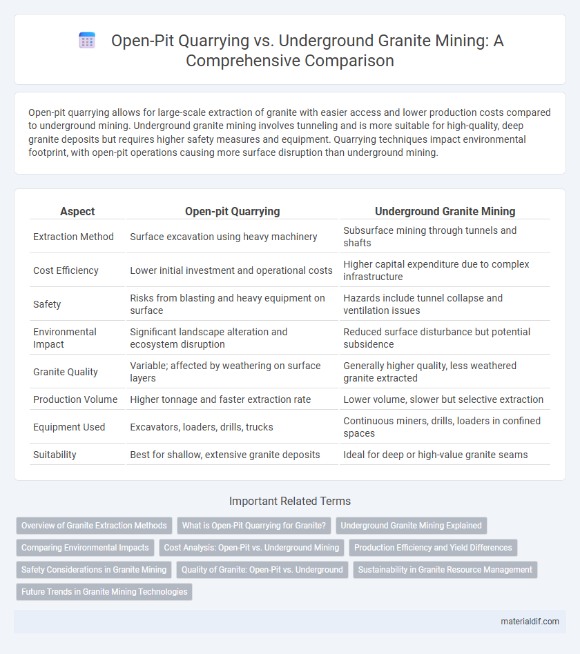 Open-Pit Quarrying vs. Underground Granite Mining: A Comprehensive Comparison